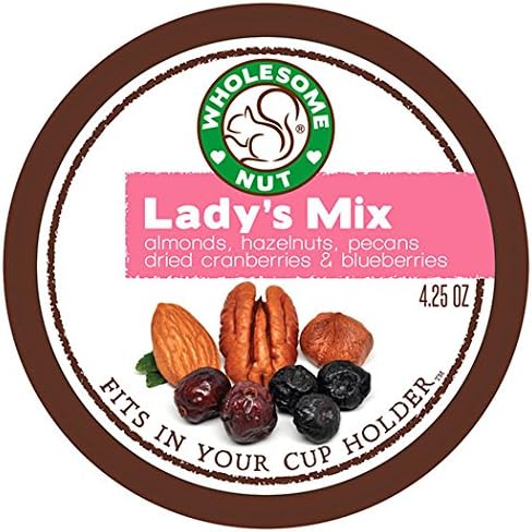Wholesome Nut LADY'S MIX - Almonds, Dried Cranberries, Hazelnuts, Pecans, Dried Blueberries (Pack of 6 Cups)