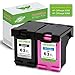 GREENBOX Re-Manufactured Ink Cartridge Replacement for HP 63XL 63 XL Used in HP Envy 4520 4516 Officejet 4650 3830 3833 3831 4655 DeskJet 1112 3632 2130 2132 Printer (1 Black, 1 Tri-Color)