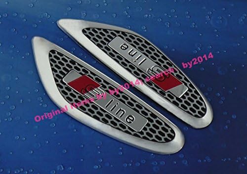 2pcs oval car aluminium S-line Sline A4 A6 Q5 side wing Emblem Badge Sticker