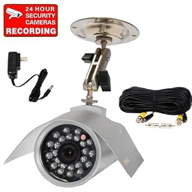VideoSecu DIRB Outdoor Imitation Security Surveillance Camera IR Style LED Lens Fake Dummy CCTV camera free surveillance Decal