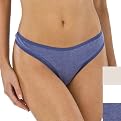 Gilligan & O'Malley&reg; Womens 3Pk Cotton Thong - Blue/Cream/White