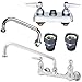 T&S Brass B-12K-T Parts Kit : Workboard Faucet, LH-RH Spindle, Teflon Seats, Seat Washer Screws