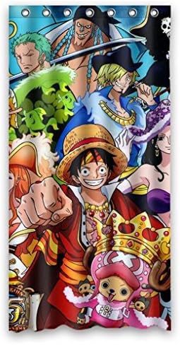 One Piece Figures Characters Collection Shower Curtan,Mokey D luffy,36"(w) x 72"(h)