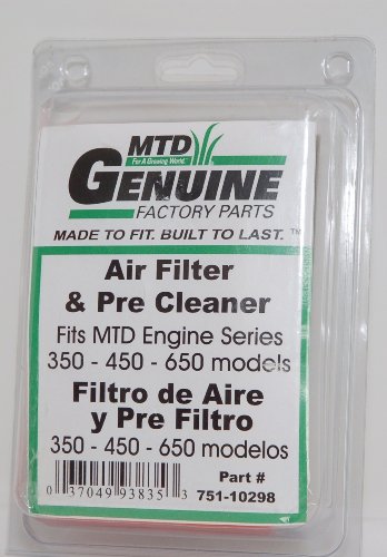 MTD Genuine Factory Part Air Filter & Pre Cleaner Fits MTD Engine Series 350 450 650 MTD Genuine Factory Part Air Filter & Pre Cleaner Fits MTD Engine Series 350 450 650