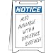 Accuform Signs MF101DE Plastic Free-Standing Fold-Ups Floor Safety Sign, Legend "NOTICE with DRY ERASE AREA", 12" Width x 20" Height x 0.125" Thickness, Blue on White