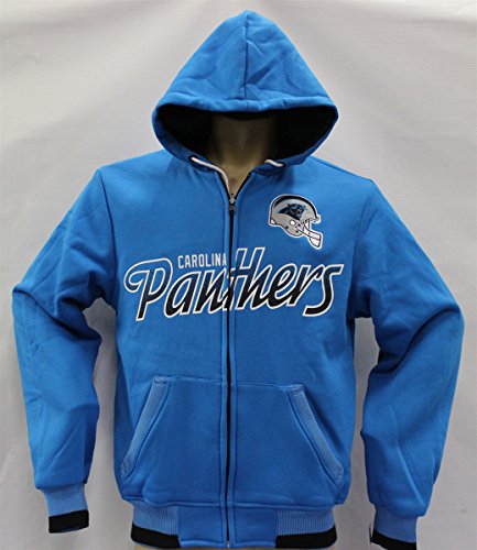 Carolina Panthers Script Reversible Hoodie Jacket - MED