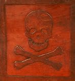Jolly Roger Pirate Skull Embossed Handmade Leather Journal 6x9
