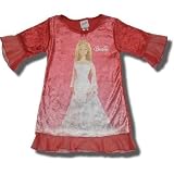 Barbie Crushed velour Red Polyester nightgown w/ ruffled sleeves and bottom