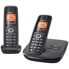Gigaset A510A Duo Schnurlostelefon mit zus�tzlichem Mobilteil (4,57 cm (1,8 Zoll) Grafikdisplay, Freisprechfunktion, Anrufbeantworter) schwarz