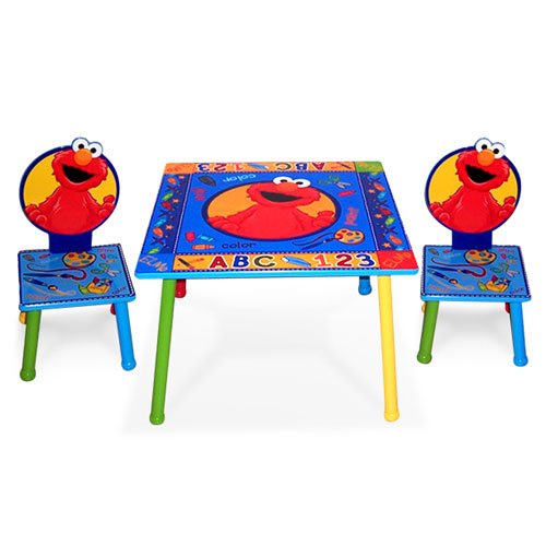 Sesame Street Kids Furniture Collection - 123 Elmo Table and Chairs Set