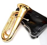 Produkt-Bild: Bb Tuba in Gold mit 3 Ventilen und Rollen Koffer NEU