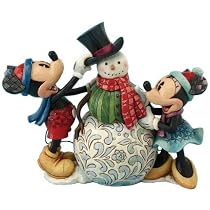 Disney ''Building a Snowman'' Minnie and Mickey Mouse Figurine by Jim Shore