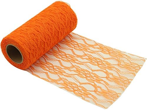 Bit Fly Multicolor Tulle Roll Spool Lace 6"x10YD DIY Netting Fabric for Tutu Wedding Event Party Gift Bow Craft Bridal Favor Decoration Product Supply Runner Mesh Chair Sash Ties (Orange)