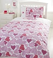 Glitter Heart Embroidered Bedset