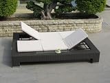 Baidani-Lounge-Rattan-Doppelliege “Butterfly”, 2 Farben wählbar – braun