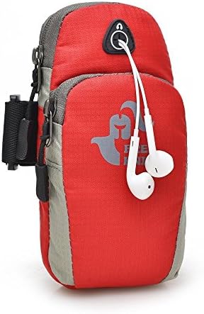 Great Polly Multifunctional Double Pockets Outdoor Arm Bag Zipper Bag Gym Running Sport Workout Armband for Phone (Compatible for iPhone6/6plus) Bag (Red)