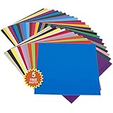 Angel Crafts 12" x 12" Self Adhesive Vinyl Sheets (35 PACK) - BEST Permanent Assorted Vinyl for Cricut, Silhouette Cameo, Craft Cutters, Printers, Letters, Decals. Use with Angel Crafts Transfer Paper