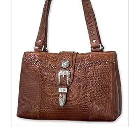 American West Retro Romance Collection Large 3 Compartment Shopper Vintage Styling