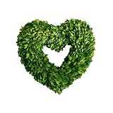 Preserved Boxwood Wreath Heart 16"
