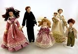 New Dolls House Miniature 1:12 Scale Victorian Family of 6 People 1309