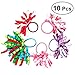 Frcolor Bow Hair Ties, Curly Korker Ribbon Hair Bow Hair Ties Boutique Grosgrain Ponytail Holder For Girl Baby Teen Kid Toddler Adult (10Pcs)