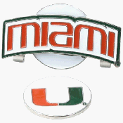 Miami Hurricanes Hat Clip Golf Ball Marker