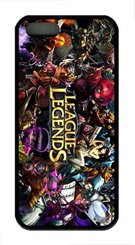 iPhone 5S Case, iPhone 5S Cases - Armor Case Black Soft Rubber Case for iPhone 5/5s League Of Legends 4 Pattern Soft Rubber Back Cover Snap-on Case for iPhone 5/5S