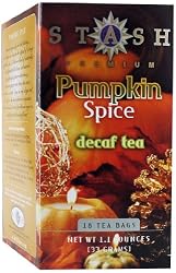 Stash Premium Tea, Decaf Pumpkin Spice, Tea Bags, 18-Count Boxes (Pack of 6)