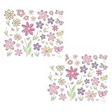 Instant Murals 2 Sheets Butterfly and Flower Mural Wall Transfers