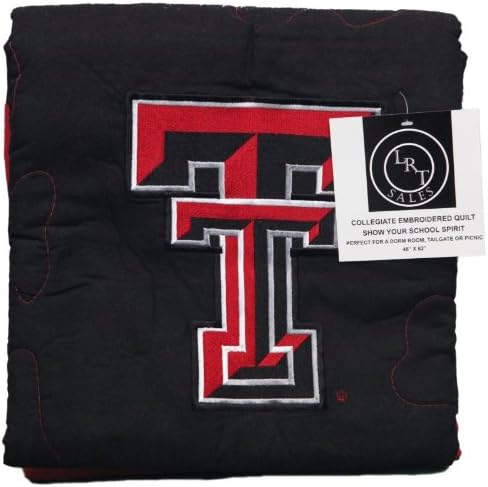 NEW! Texas Tech Red Raiders Collegiate Embroidered Quilt - Blanket 60" x 96"