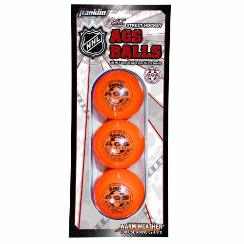 Franklin Sports NHL AGS Pro High Density Street Hockey Ball Orange 3