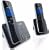 Philips ID5552B/05 Digital Cordless Phone with Answering Machine - Twin Handset - Black