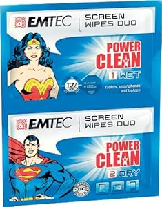 EMTEC Power Clean Wet and Dry Wipes Duo