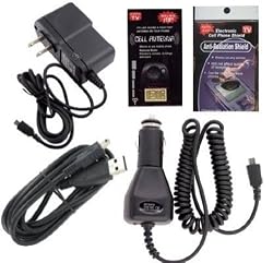 Samsung Galaxy Prevail Charging Kit: Car Charger, House Charger and USB Charger with Free Antenna Booster and Anti Radiation Shield.