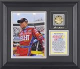 Mark Martin Framed 6x8 Photograph with Facsimile Signature, Engraved Plate and Gold Coin - LE of 505