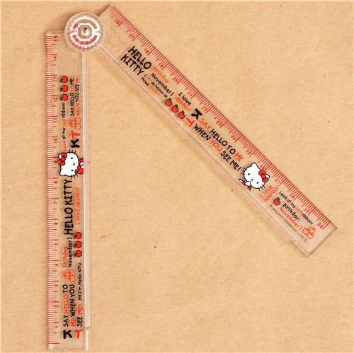 Imagen 2 de Bonita regla Hello KItty con manzanas kawaii