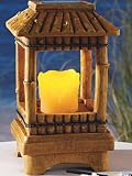 Solar Powered Tiki Hut Style Pagoda Lantern