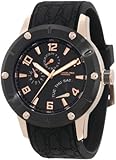 Stuhrling Original Men's 622.33461 Octane Concorso Torino Lista Quartz Multi Function Black Rubber Strap Watch