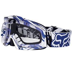 Fox Racing Main Shard Youth MX Motorcycle Goggles Eyewear - Color: Blue/White/Clear