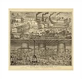 Glass works of J.H. Hobbs, Brockunier and Co. ... Wheeling, West, Va., 1877 by Eli L. Hayes poster p
