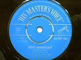 Hilton, Ronnie Happy Anniversary 7" HMV POP684 EX 1959