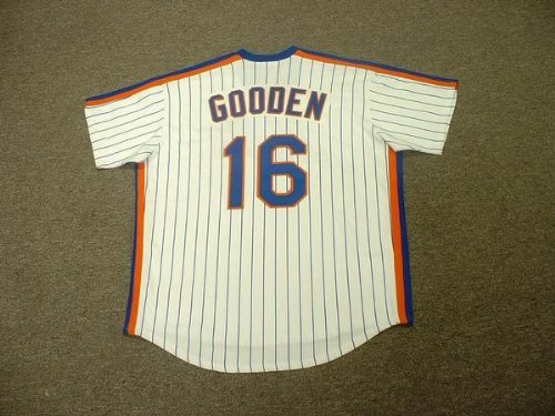 DWIGHT GOODEN New York Mets 1986 Majestic Cooperstown Throwback Home Baseball Jersey, XL