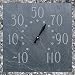 Indoor/Outdoor Slate Thermometer Black
