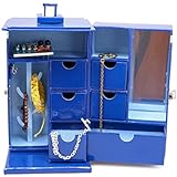 Doctor Who Tardis Jewelry Box - Includes 7 Drawers, Mirror, and Ring Hanger
