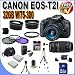 Canon EOS Rebel T2i 18 MP CMOS APS-C Digital SLR Camera with 3.0-Inch LCD and EF-S 18-55mm f/3.5-5.6 IS Lens & Canon 75-300 Lens + 58mm 2x Telephoto lens + 58mm Wide Angle Lens (4 Lens Kit!!!!!!) W/32GB SDHC Memory+ 2 Extra Batteries + Charger + 3 Piece Filter Kit + UV Filter + Full Size Tripod + Case +Accessory Kit