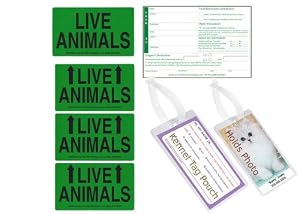 LIVE Animal Label Set of 5 Bonus Kennel Name Tag-Photo Holder: Amazon ...