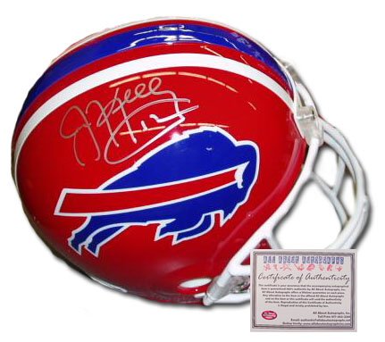 Jim Kelly Buffalo Bills NFL Hand Signed Mini Replica Football Helmet