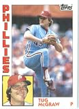 1984 Topps # 728 Tug McGraw Philadelphia Phillies Baseball Card