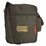SERGEANT SMALL CANVAS UNISEX MESSENGER SHOULDER BAG (BROWN)