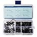 M3 Carbon Steel Button Head Socket Cap Screw Qty 120-piece Assortment Set with Allen Wrench